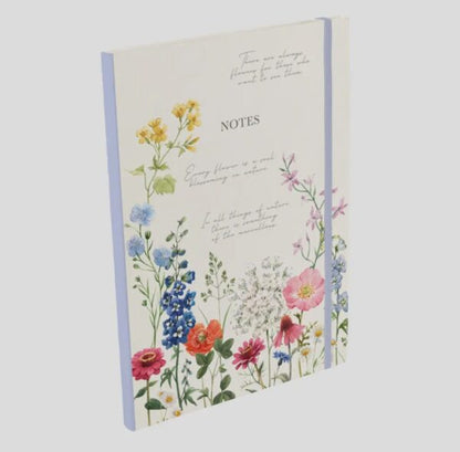 Suuri muistikirja A4 Notes Sininen kukkaniitty | The Gifted Stationery Company