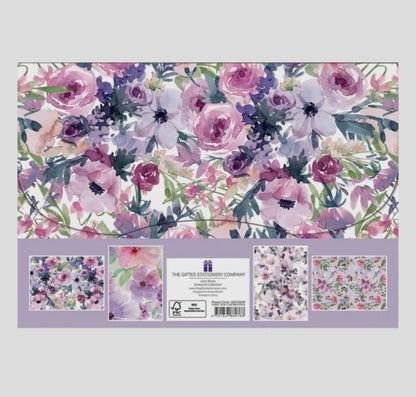 Postikorttikokoelma 20 kpl 2-osaista postikorttia + kirjekuorta Lilac Blush | The Gifted Stationary Company