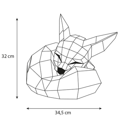 3D Palapeli Kettu valkoinen Paperiaskartelusetti – DIY Rakennussarja Paperiveistokselle