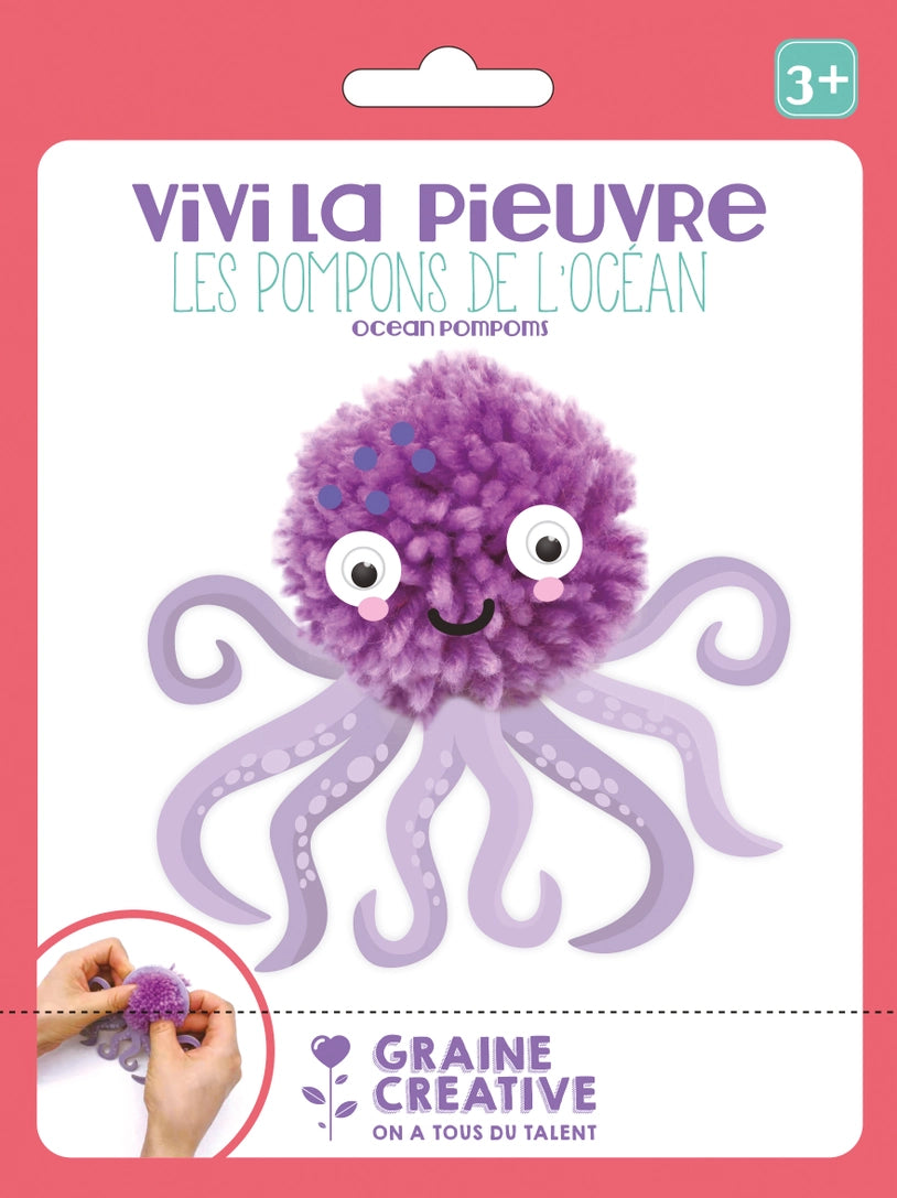 DIY askartelusetti - Pompom Octopus KIT | Graine Créative