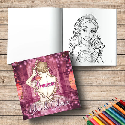 Värityskirja Prinsessat - Coloring Book Princesses 40 värityskuvaa