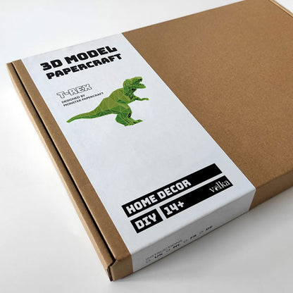 3D Palapeli T-Rex Paperiaskartelusetti – DIY Rakennussarja Paperiveistokselle (Kopio)