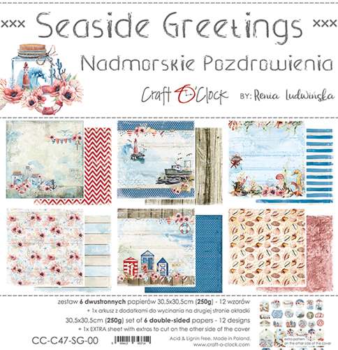 Paperikko Seaside Greetings 30x30 cm | Craft O'Clock