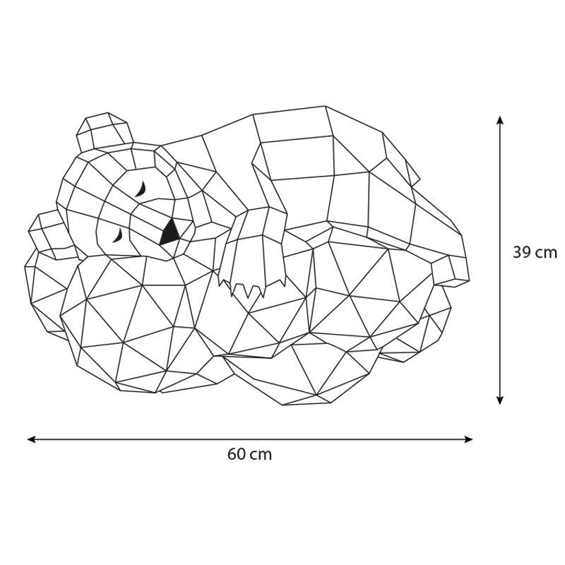 3D Palapeli Karhu ruskea Paperiaskartelusetti – DIY Rakennussarja Paperiveistokselle