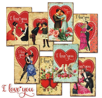 Paperiarkit mini I love you 7 x 11cm | Decorer