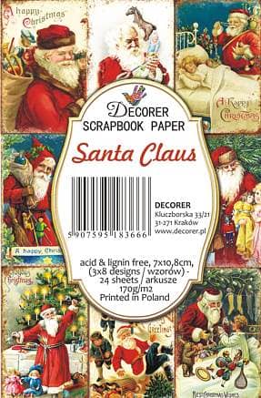 Paperiarkit mini Santa Claus 7 x 11cm | Decorer