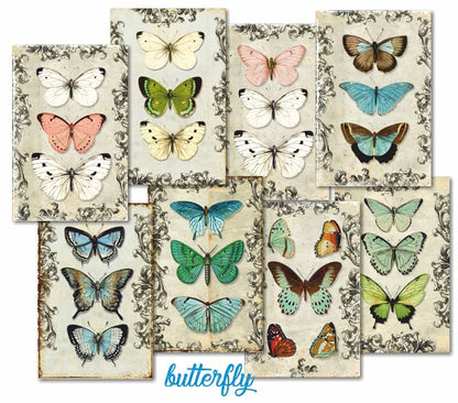 Paperiarkit mini Butterfly 7 x 11cm | Decorer