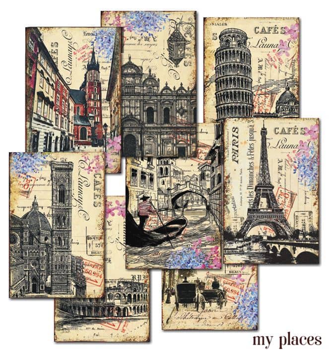 Paperiarkit mini My Places 7 x 11cm | Decorer