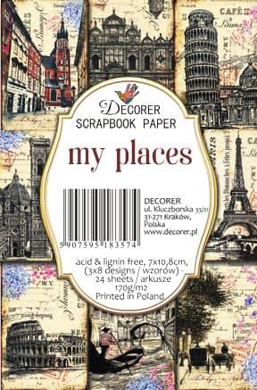 Paperiarkit mini My Places 7 x 11cm | Decorer