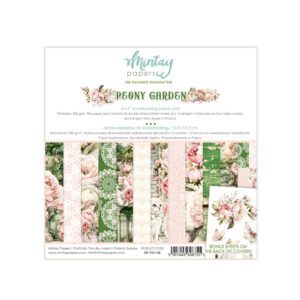 Paperilehtiö Peony Garden 15x15cm 24 kpl Mintay Papers