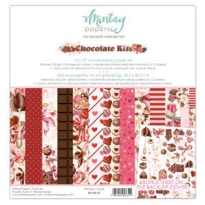 Chocolate Kiss Mintay papers suuret paperiarkit 30x30
